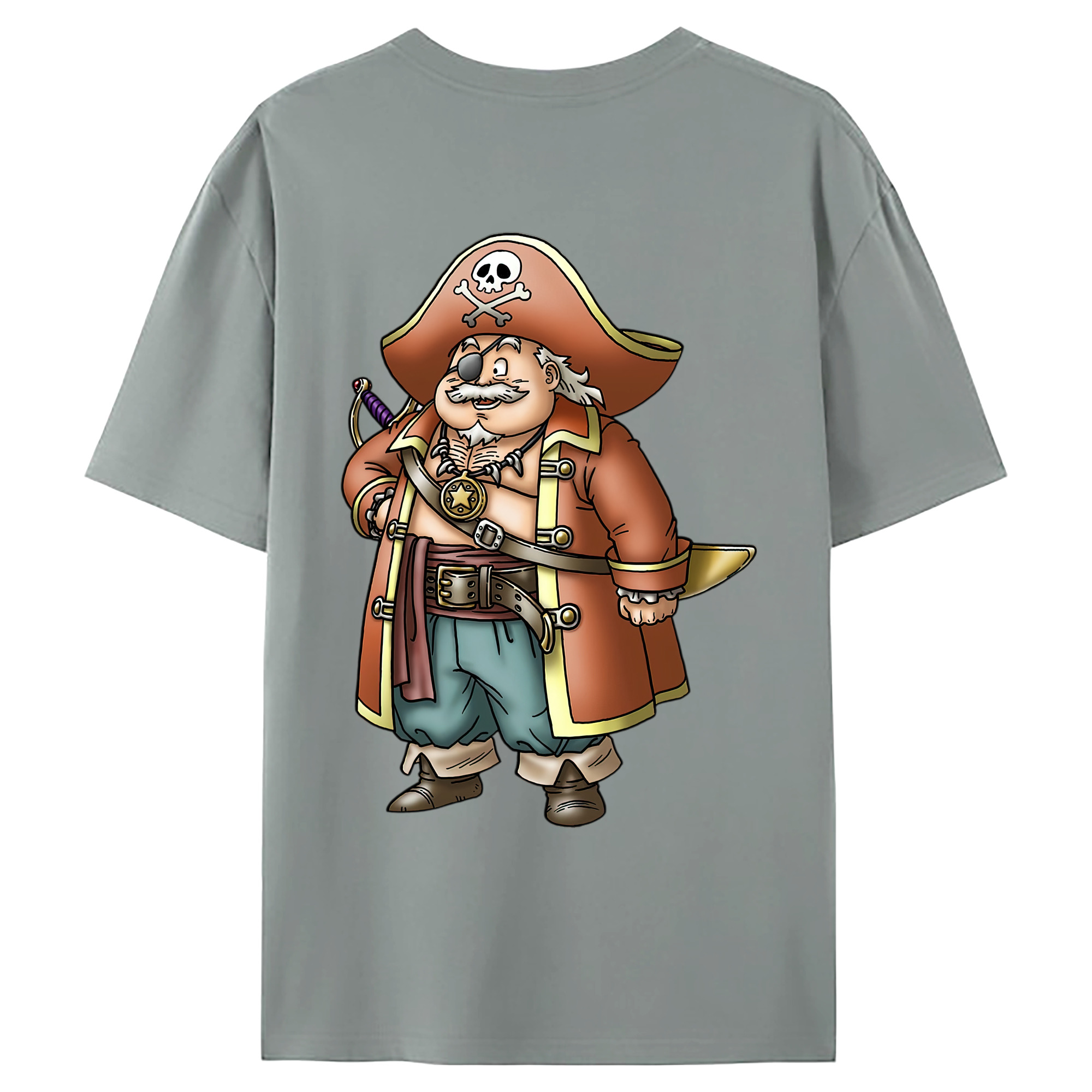 （画像用） ドラゴンクエスト Doragon Kuesuto Dragon Quest 綿100％ メンズ半袖Tシャツ（バックプリント） 通気性